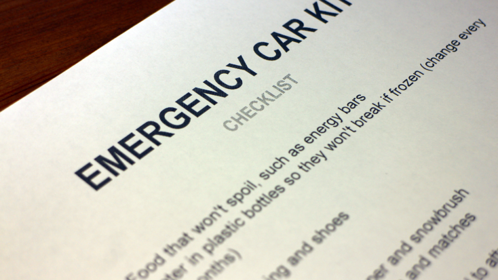 emergency car care kit