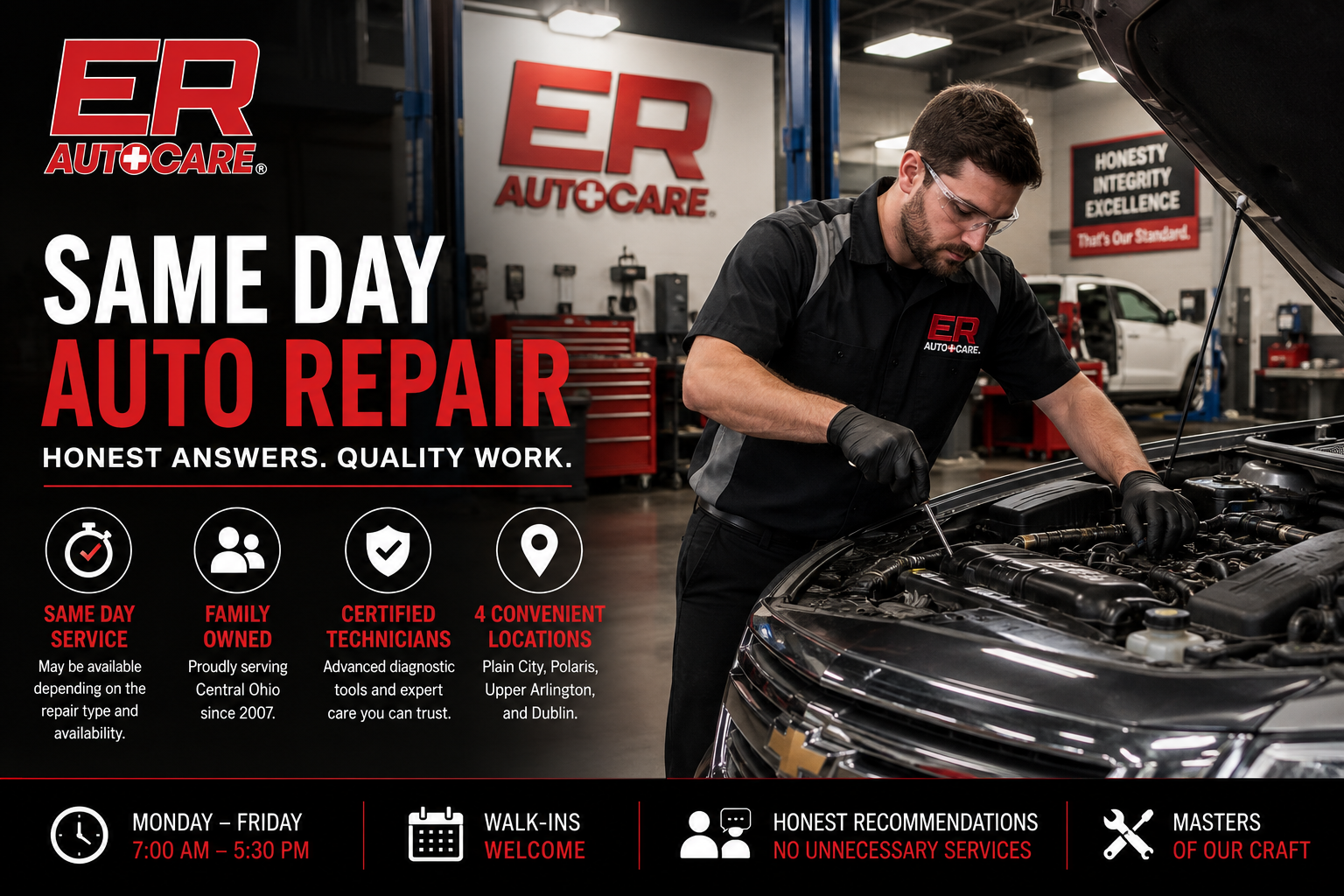 ER Autocare auto repair in Columbus, Ohio